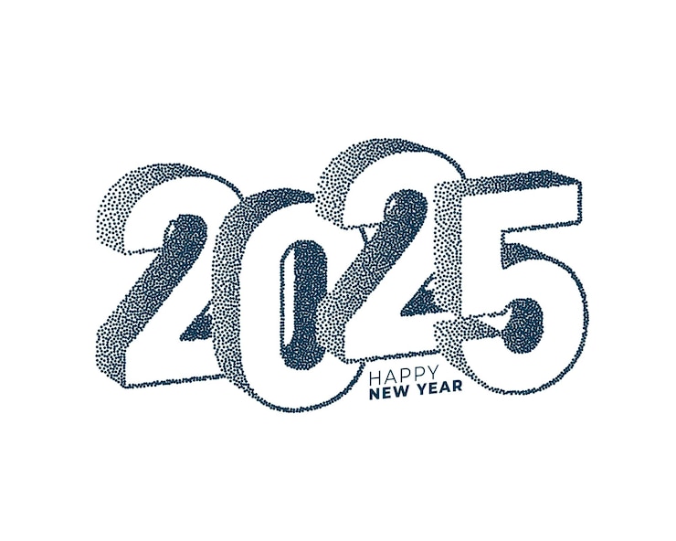 Vector Gratis 3d style 2025 new year event background design