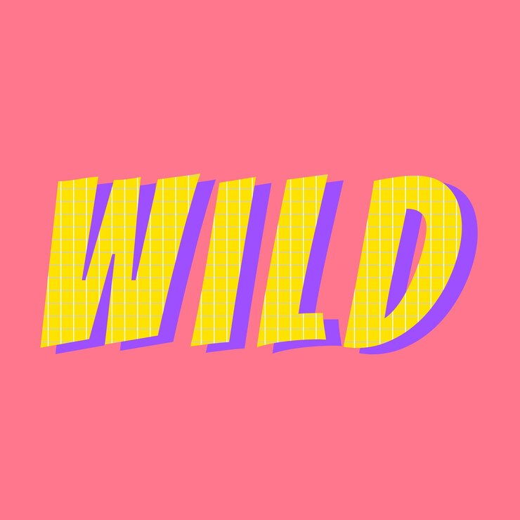 Vector Gratis 3d wild funky lettering vector