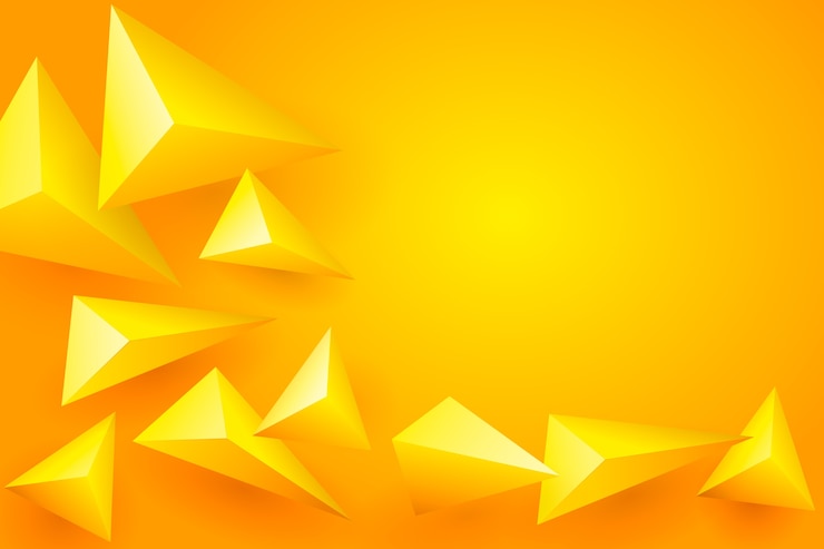 Vector Gratis 3d yellow polygonal background