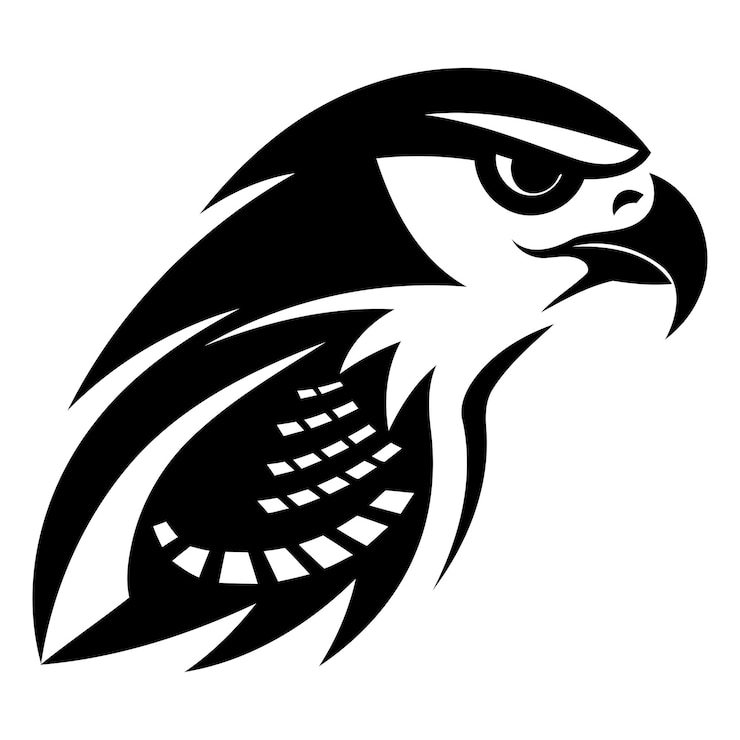 Vector Gratis a bold stylized black and white illustration of an eagles head perfect for branding logos and graphic designs