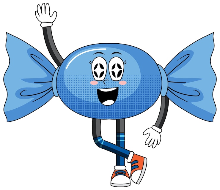 Vector Gratis a candy cartoon character on white background