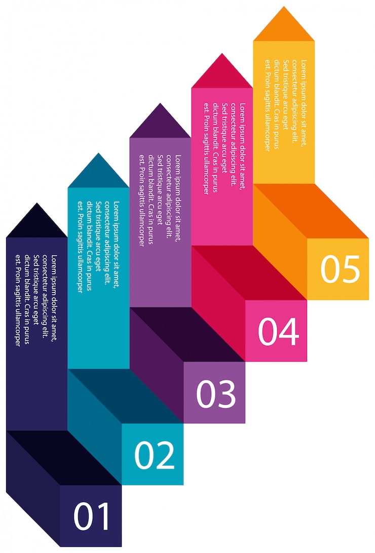 Vector Gratis a colourful information steps