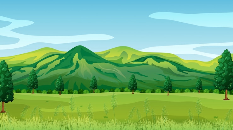Vector Gratis a green nature landscape background