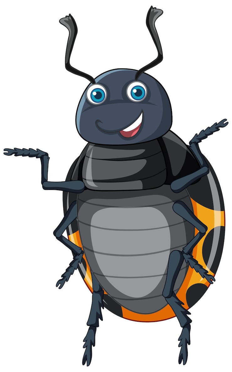 Vector Gratis a ladybug cartoon character isolated