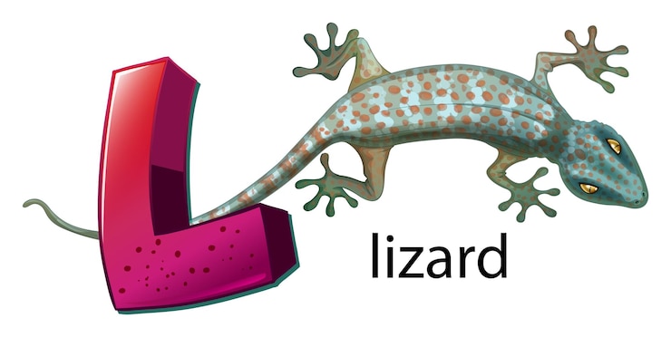 Vector Gratis a letter l for lizard
