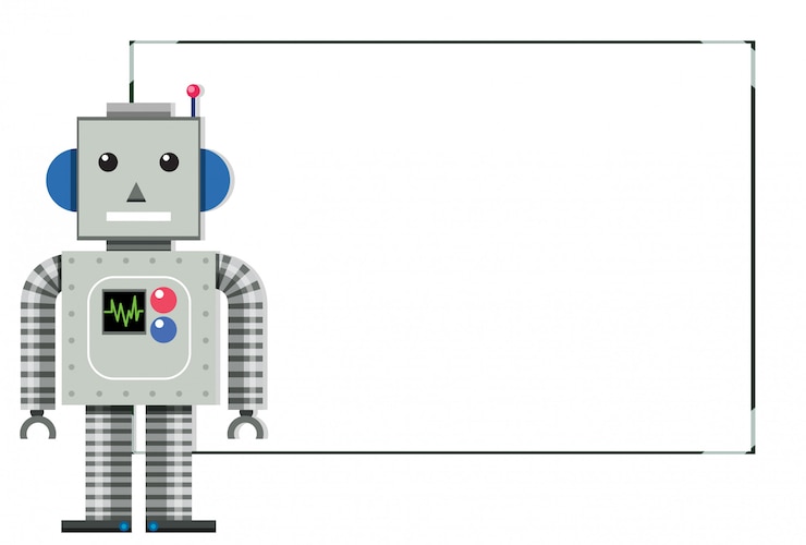 Vector Gratis a modern robot white banner