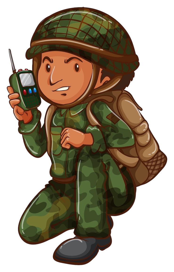 Vector Gratis a simple sketch of a brave soldier