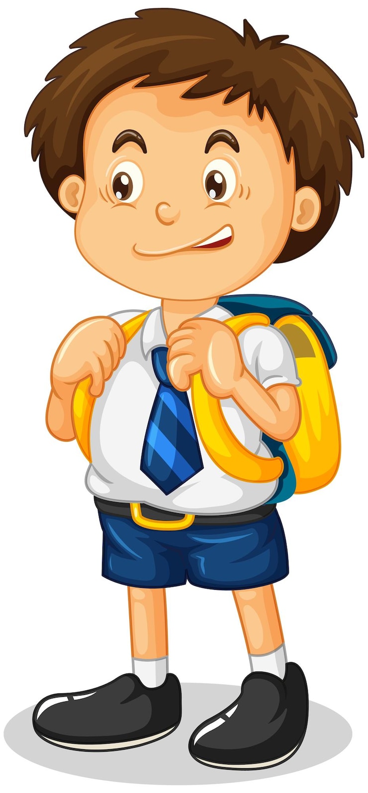 Vector Gratis a student boy cartoon character isolated on white background