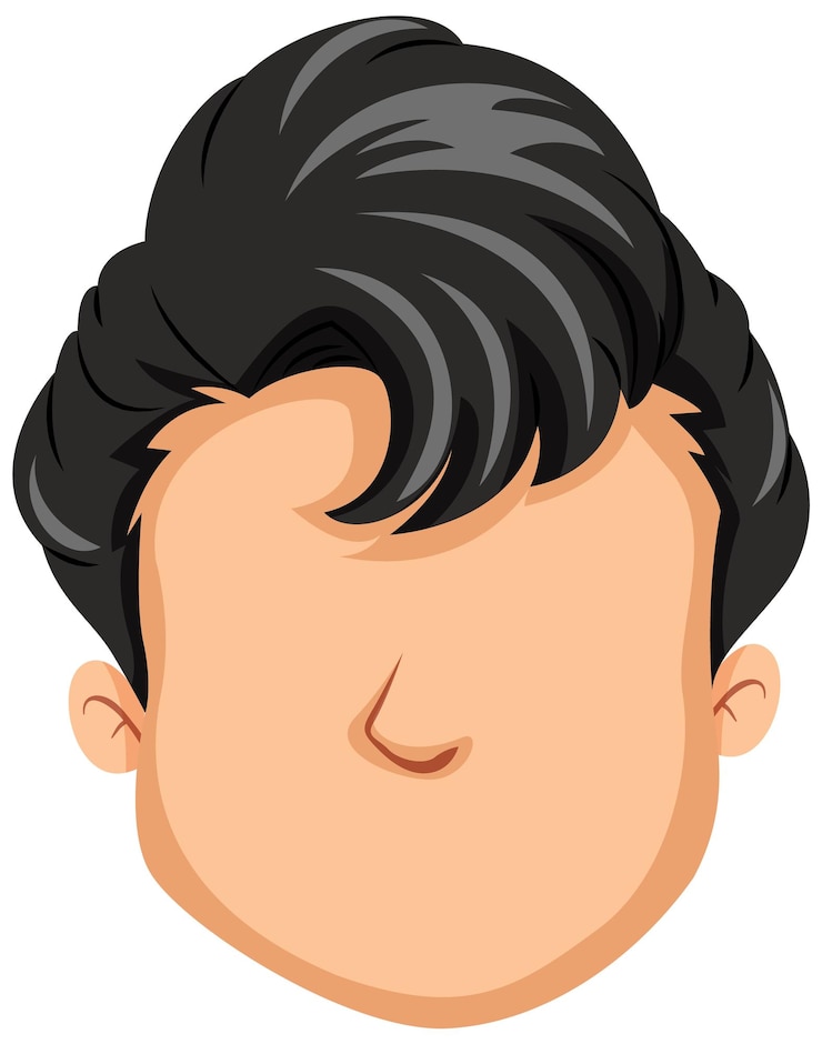 Vector Gratis a stylish man head on white background