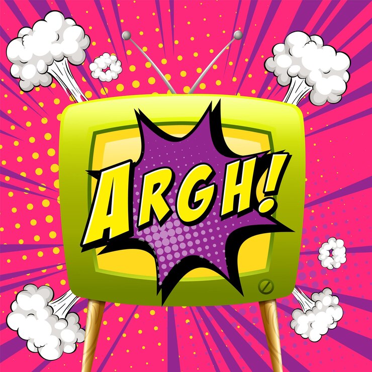 Vector Gratis abbreviation and facial expression retro comic banner design