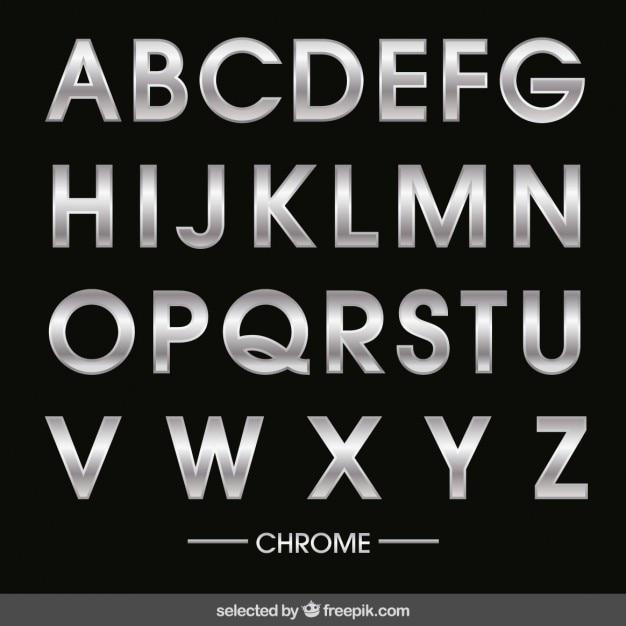 Vector Gratis abjad krom