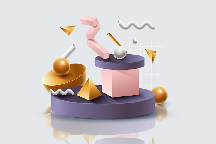 Vector Gratis abstract 3d shapes wallpaper