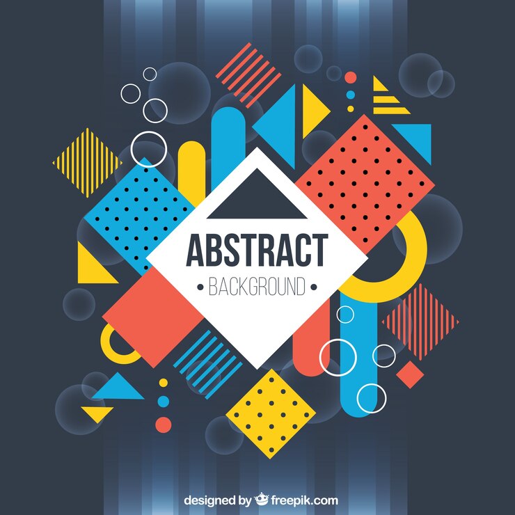 Vector Gratis abstract background with fun shapes