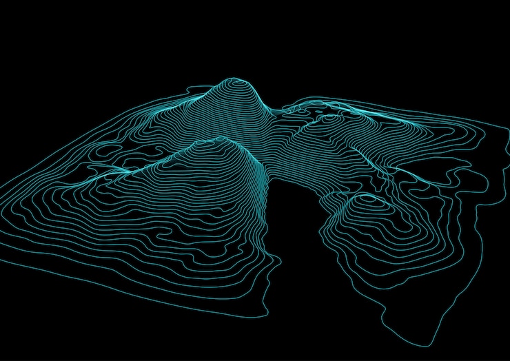 Vector Gratis abstract background with landscape topographic map design