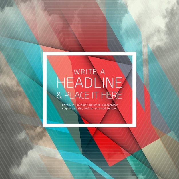 Vector Gratis abstract background with red and blue shapes