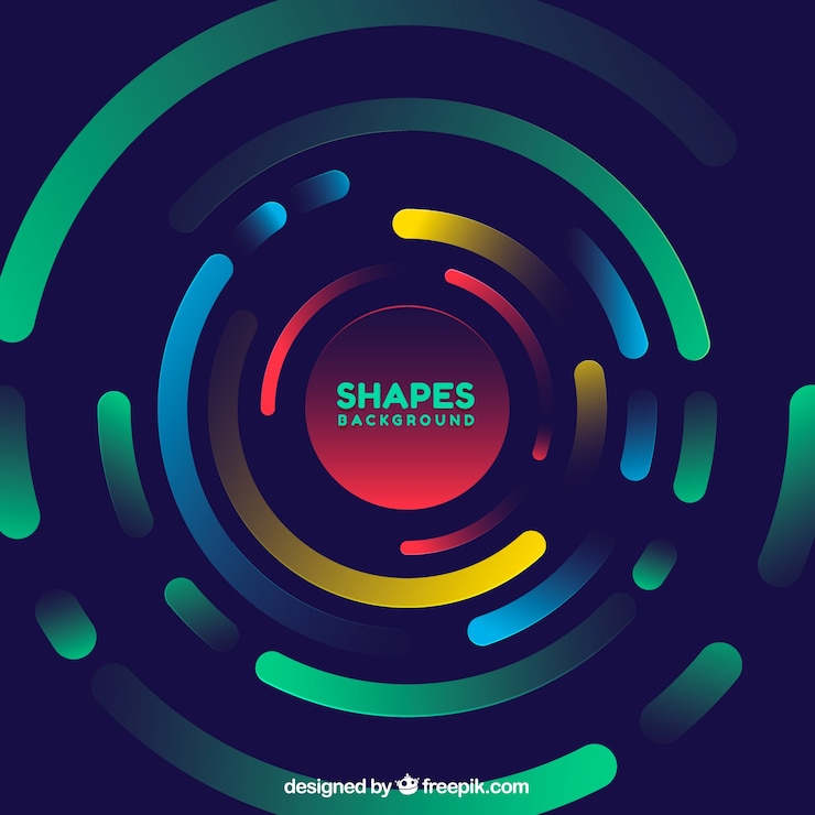 Vector Gratis abstract background with rounded shapes