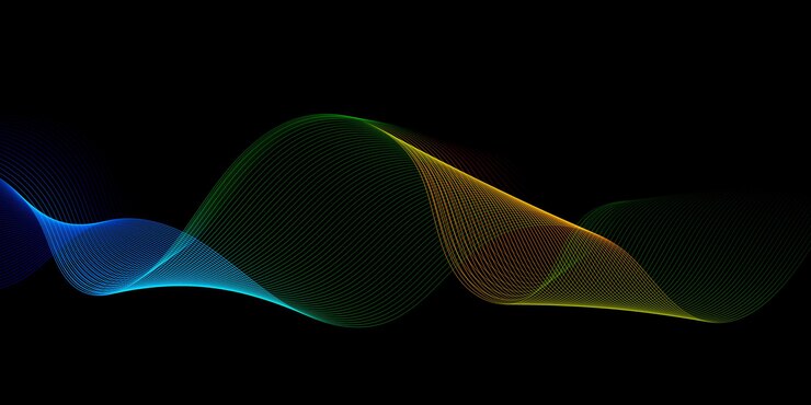 Vector Gratis abstract banner with colourful flowing lines design