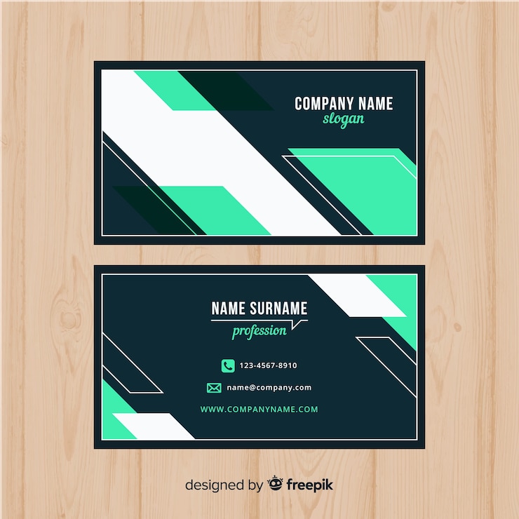 Vector Gratis abstract business card with creative shapes
