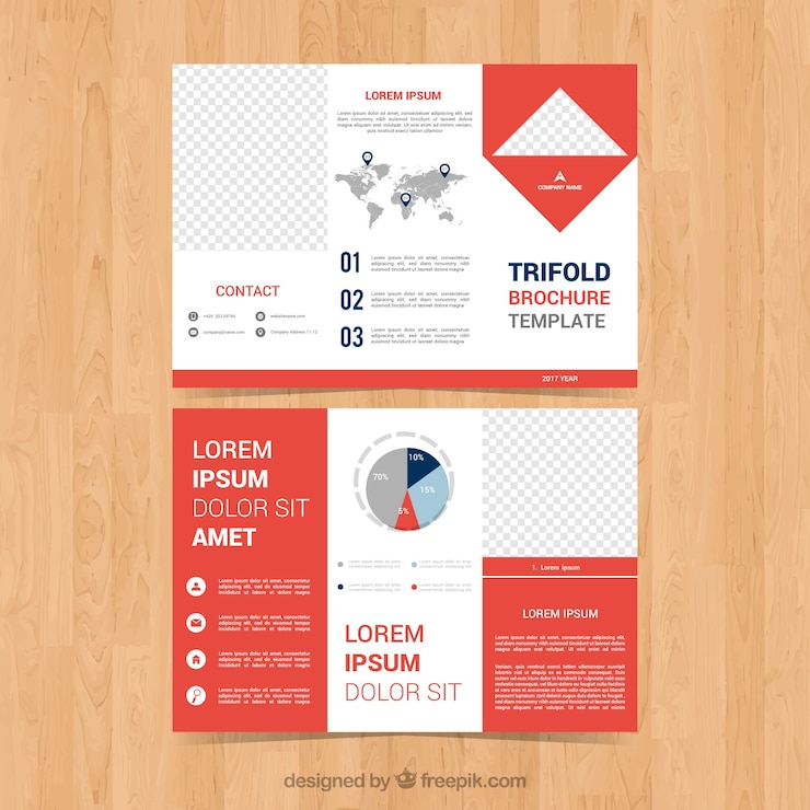 Vector Gratis abstract business triptych with graphics