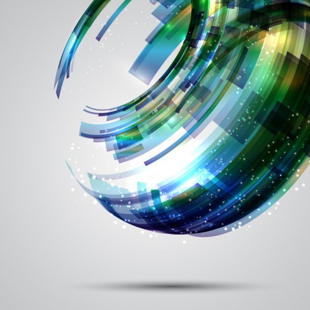 Vector Gratis abstract circles background in green and blue tones