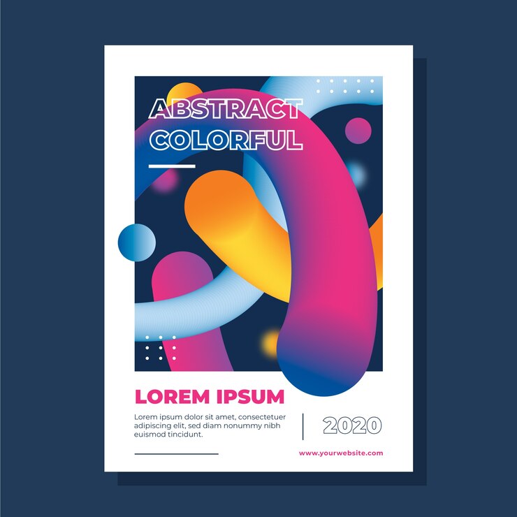 Vector Gratis abstract colorful cover