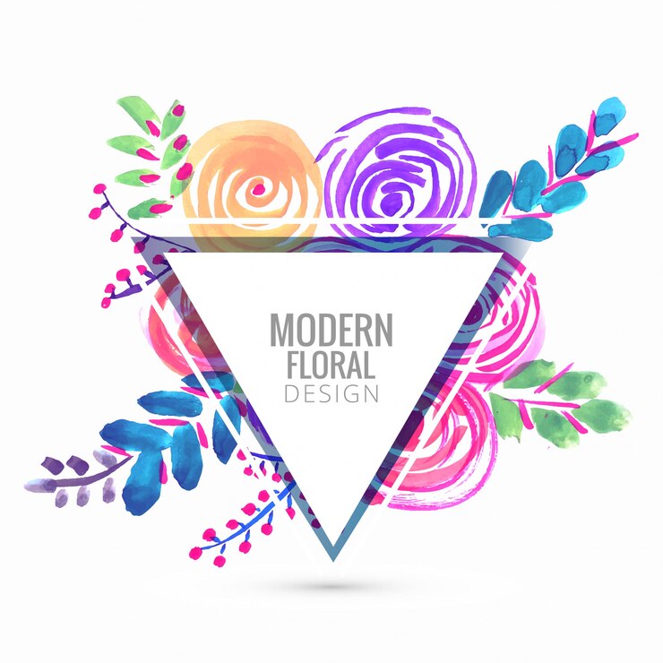 Vector Gratis abstract colorful floral background