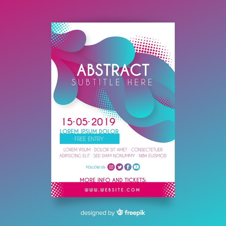 Vector Gratis abstract colorful flyer template 