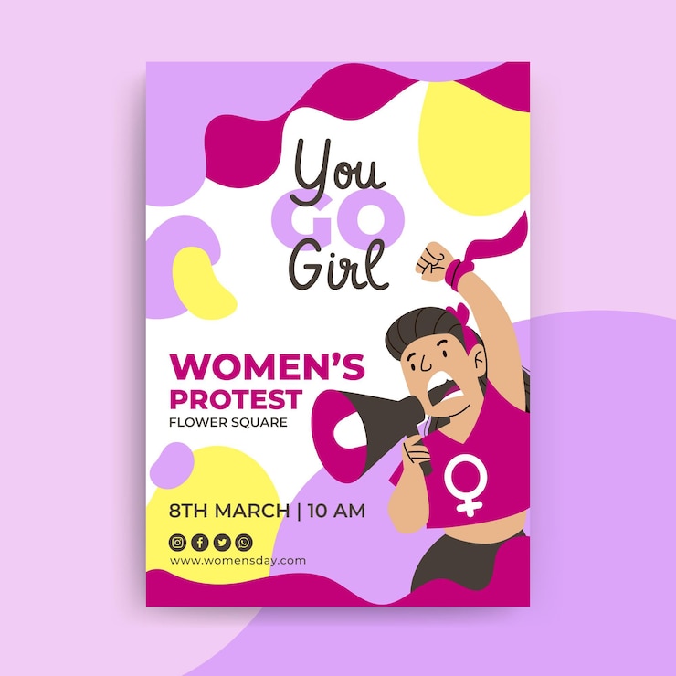 Vector Gratis abstract colorful women's day flyer