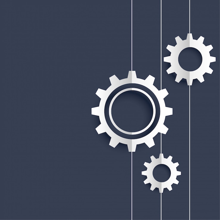 Vector Gratis abstract gears background with text space