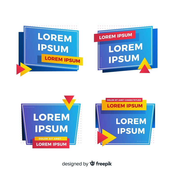 Vector Gratis abstract geometric banner