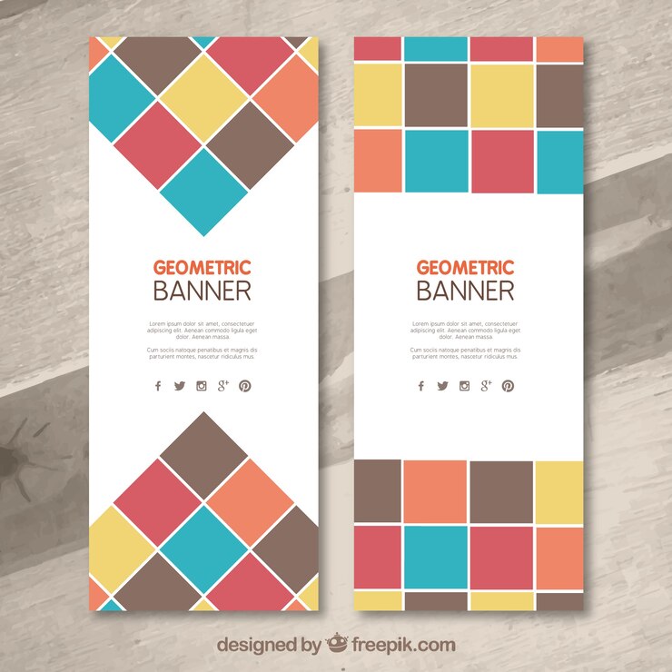 Vector Gratis abstract  geometric banners