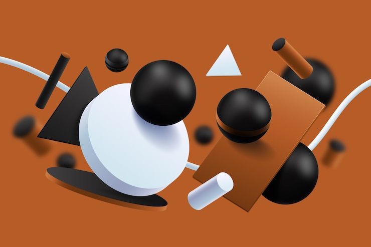 Vector Gratis abstract geometric shapes 3d background