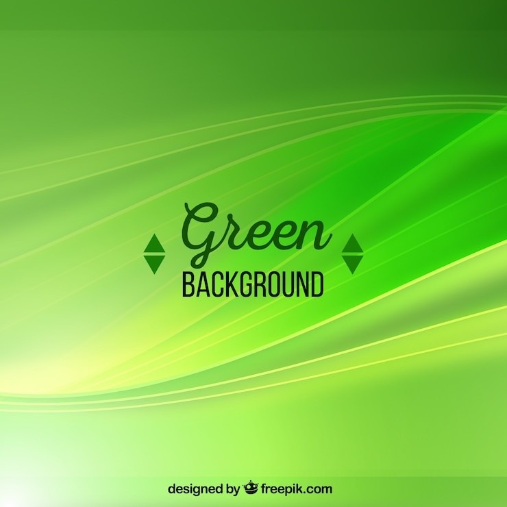 Vector Gratis abstract green background with waves
