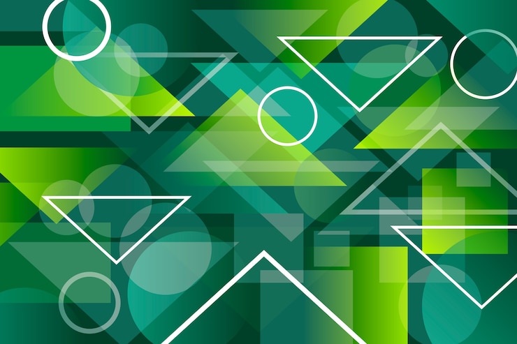 Vector Gratis abstract green geometric background