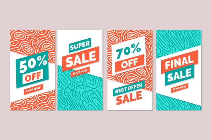 Vector Gratis abstract instagram stories pack
