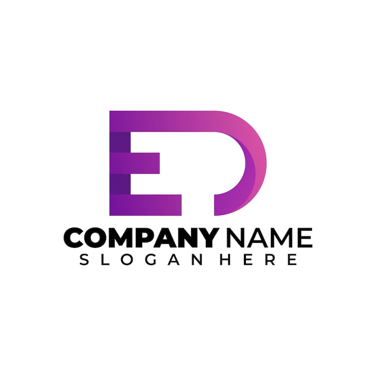 Vector Gratis abstract letter e and letter d logo