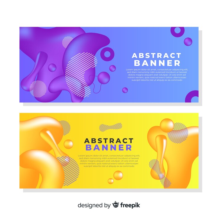 Vector Gratis abstract liquid banners