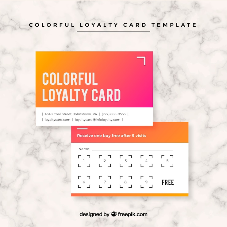 Vector Gratis abstract loyalty card template