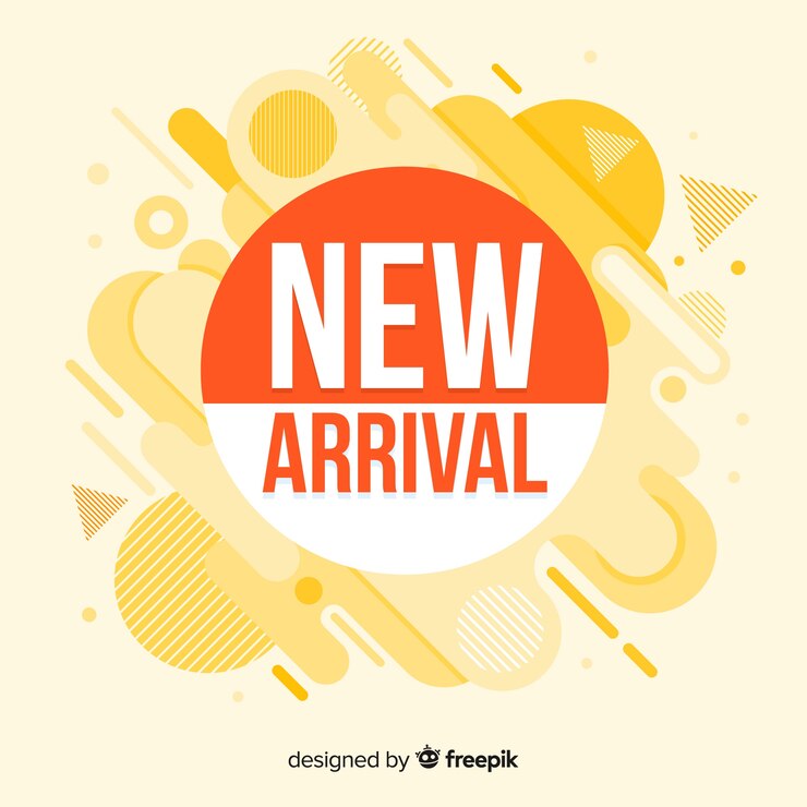 Vector Gratis abstract new arrival composition with flat design