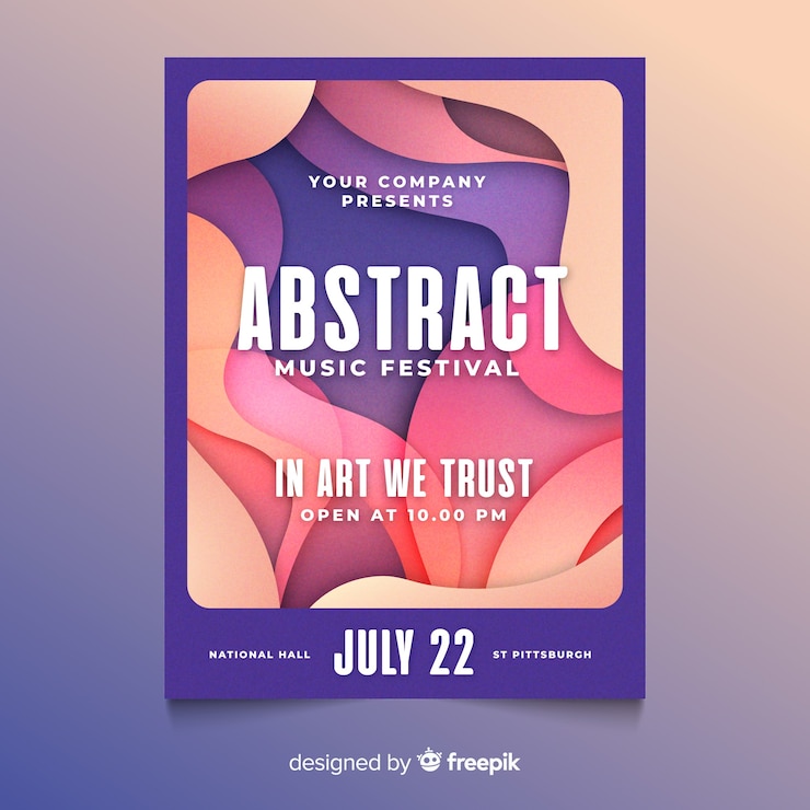 Vector Gratis abstract night party poster template