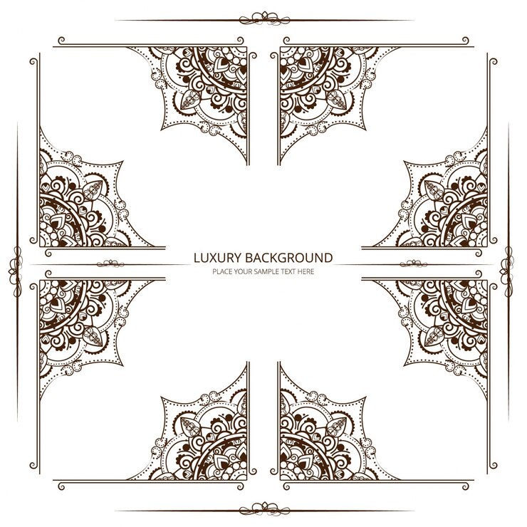 Vector Gratis abstract ornamental frame design