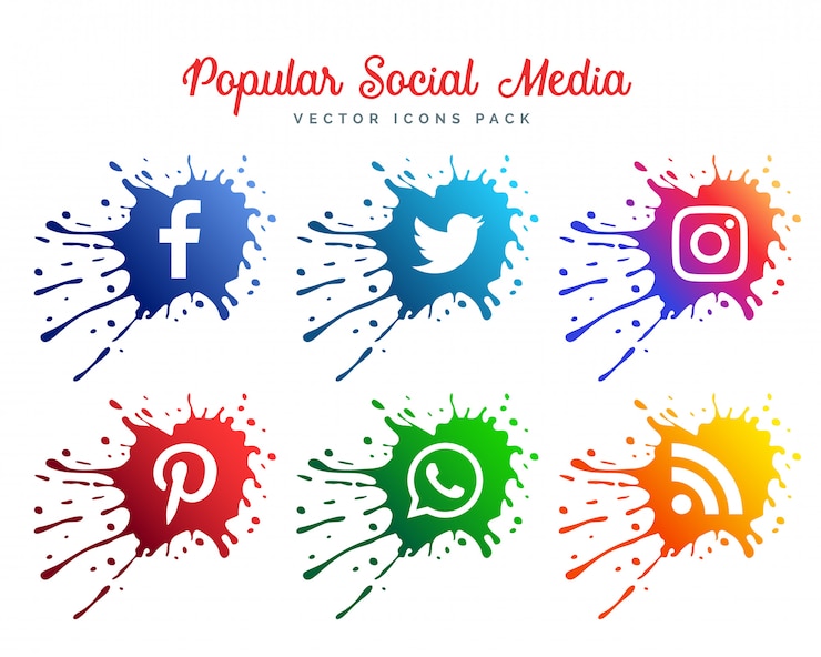 Vector Gratis abstract social media icons 