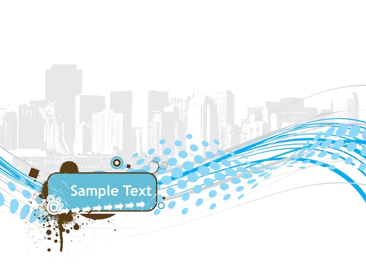 Vector Gratis abstract urban city halftone sample text banner vector illustration