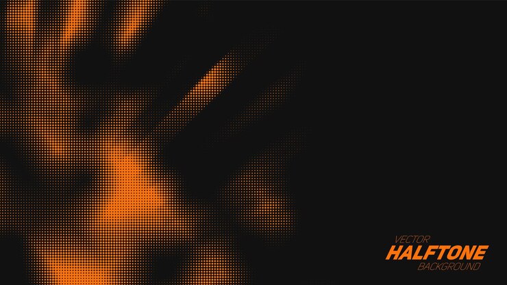 Vector Gratis abstract vector torn orange halftone background scrathed dotted texture element