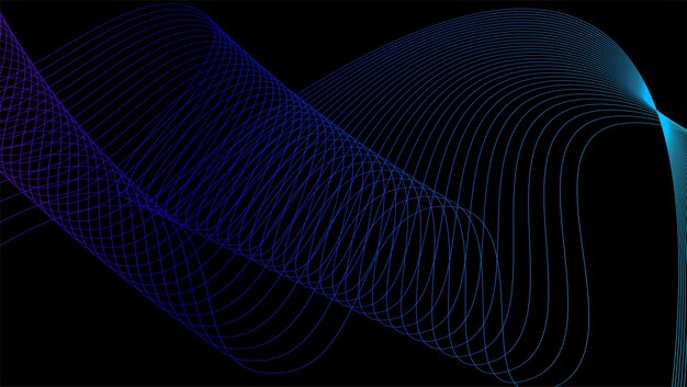 Abstract vector wave lines black blue background modern and futuristic technology themeBasic RGB