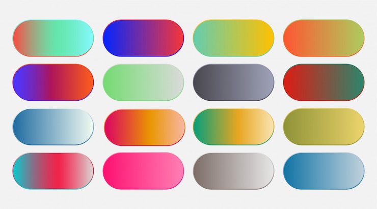 Vector Gratis abstract vibrant colorful gradient swatches set
