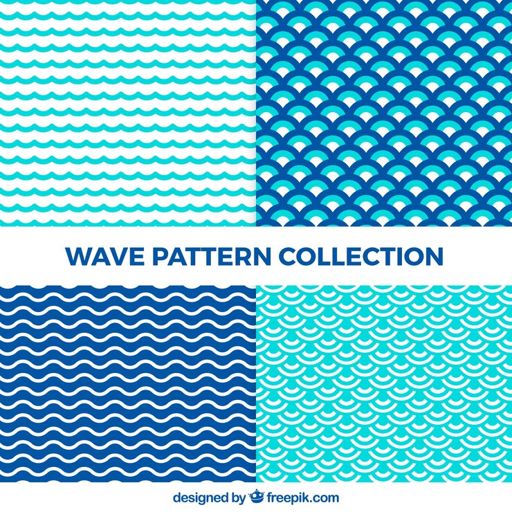 Vector Gratis abstract wave pattern collection