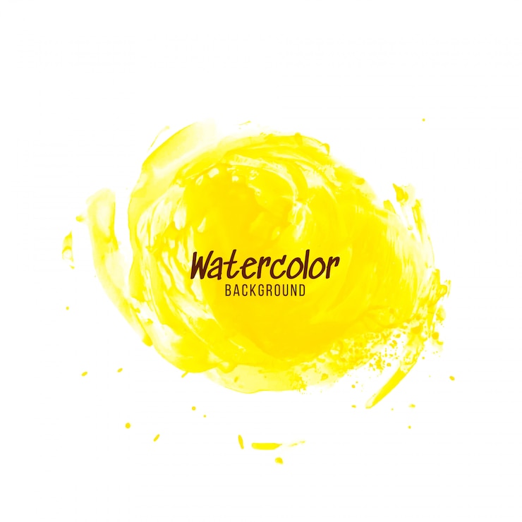 Vector Gratis abstract yellow watercolor design background
