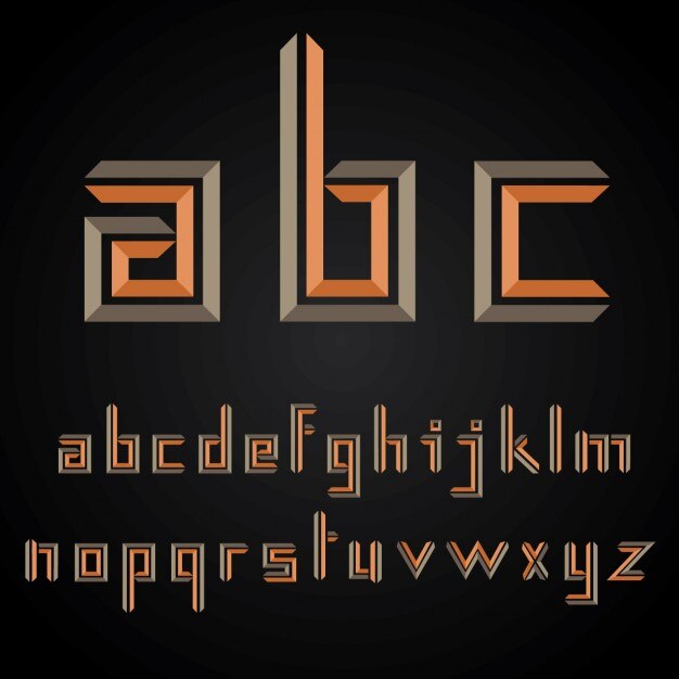 Vector Gratis abstrak oranye alfabet