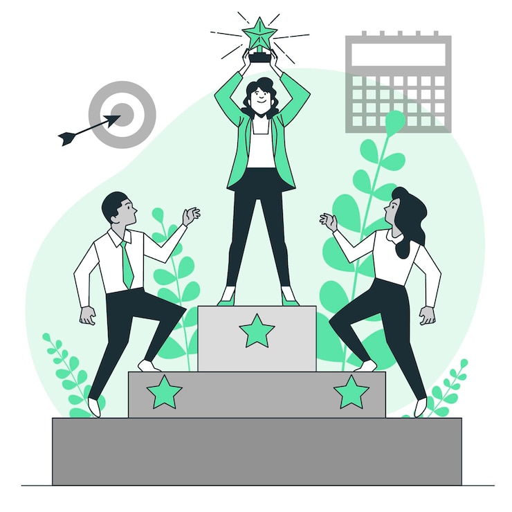 Vector Gratis achievement concept illustration